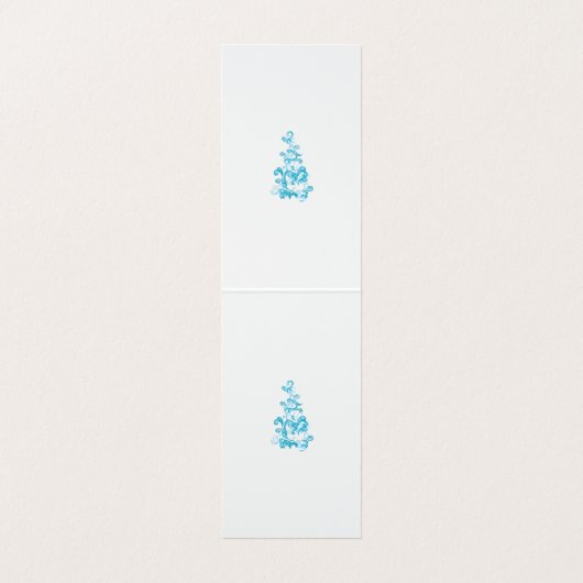 Ball Blue, Medium Turquoise decoratief ontwerp Visitekaartjes (Binnenkant ongevouwen)