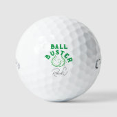 "Ball Buster" Grappige gepersonaliseerde golfballe Golfballen (Voorkant)