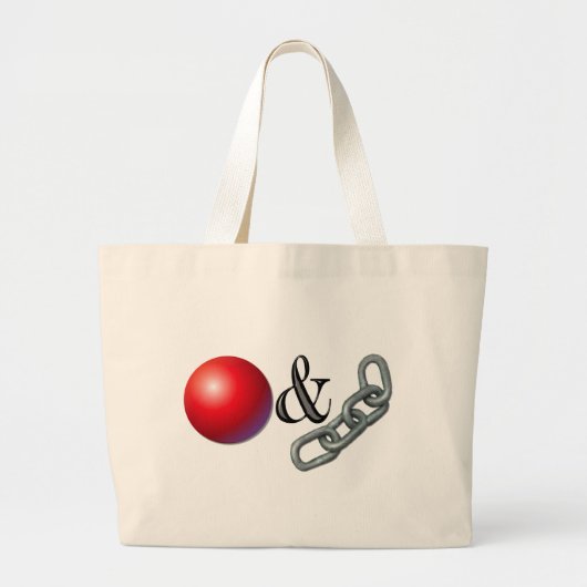 Ball & chain grote tote bag (Voorkant)