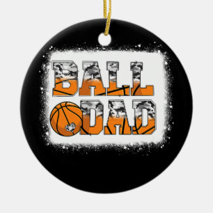 Ball Dad Basketball Dad Camo Game Day Funny Keramisch Ornament