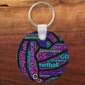 Ball Design Inspirerend Netball Sleutelhanger (Voorkant)