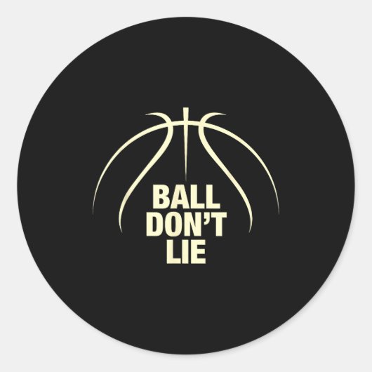 Ball Don't Lie Basketball  Ronde Sticker (Voorkant)