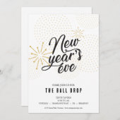 Ball Drop Oudejaarsavond Feest Kaart (Voorkant / Achterkant)