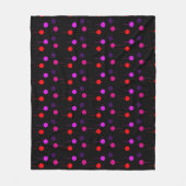 Ball en line on black fleece deken (Voorkant)