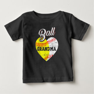 Ball Grandma Baseball Softball Heart T-Shirt