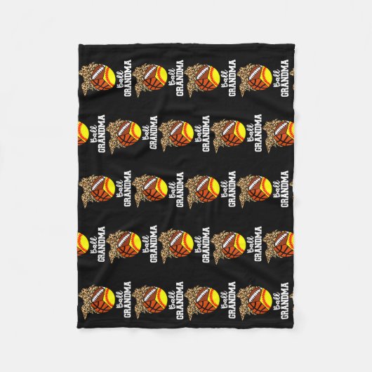 Ball Grandma Funny Softball Basketball Fleece Deken (Voorkant)