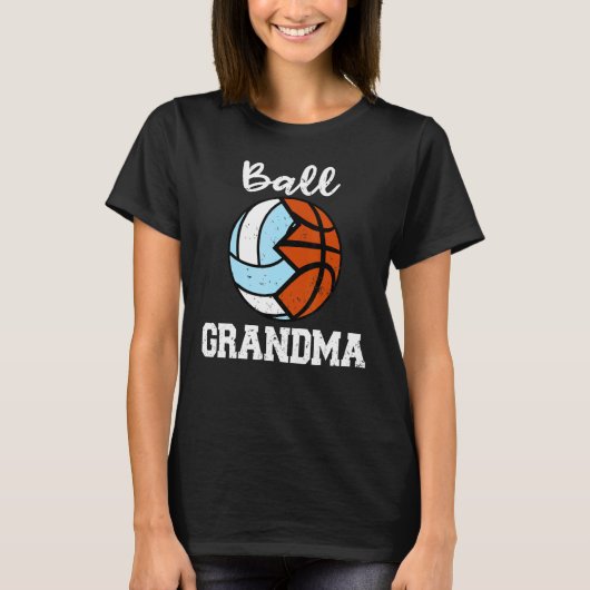 Ball Grandma Volleyball Basketball Grandma T-shirt (Voorkant)