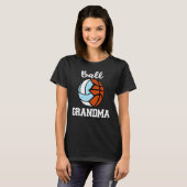 Ball Grandma Volleyball Basketball Grandma T-shirt (Voorkant volledig)