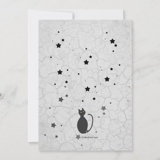 Ball Halloween-uitnodiging van heks Kaart (Achterkant)