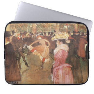 Ball in de Nightclub door Toulouse Lautrec Laptop Sleeve