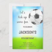 Ball in Net Soccer Invitation Anniversaire (Devant)