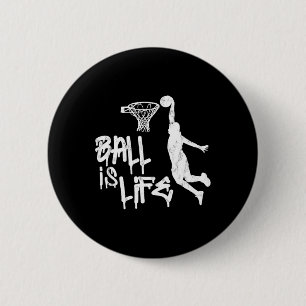 Ball is Life Basketbal Point Guard Team Gifts Mann Ronde Button 5,7 Cm