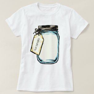 Ball Jar Persoonlijk Bericht T-shirt