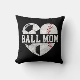 Ball Ma Heart Fun Baseball Soccer Mam Kussen