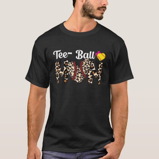 Ball Ma Moederdag T-shirt Teeball Ma Beer Basebal (Voorkant)