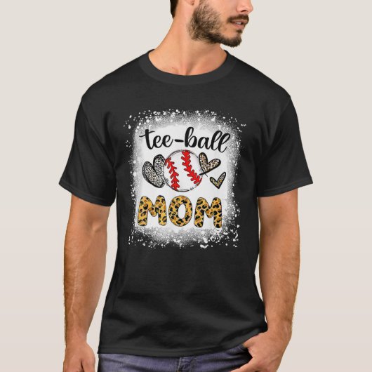 Ball Ma Moederdag T-shirt Teeball Ma Leopard Funn (Voorkant)