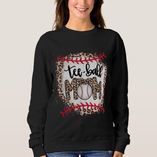 Ball Ma Moederdag T-shirt Teeball Ma Leopard Funn (Voorkant)