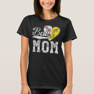 Ball mam Baseball Softball Heart Sport T-shirt