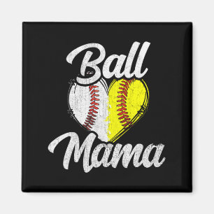 Ball Mama honkbal softbal teamsporten T-shirt  Magneet