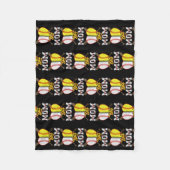 Ball mama Softball Baseball Lovers Funny Moeder's Fleece Deken (Voorkant)