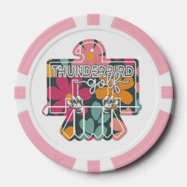BALL MARKER - PINK FLORAL POKER CHIPS