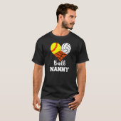 Ball Nanny Heart Softball T-shirt (Voorkant volledig)