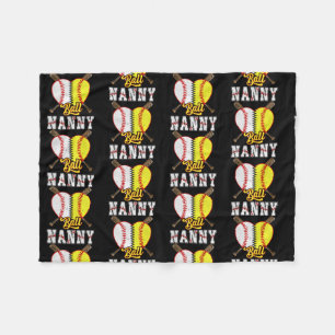Ball Nanny Softball Baseball Lovers Funny Fleece Deken