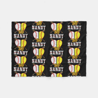 Ball Nanny Softball Baseball Lovers Funny Fleece Deken