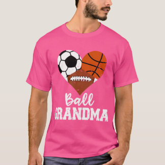 Ball Oma Funny Soccer Basketball Football T-shirt