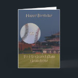 Ball Park 10th Birthday Grandson Card<br><div class="desc">Une belle nuit au ballpark est une image parfaite pour souhaiter à votre petit-fils un joyeux 10e anniversaire !</div>