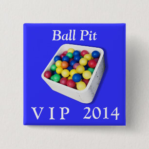 Ball Pit VIP Vierkante Button 5,1 Cm