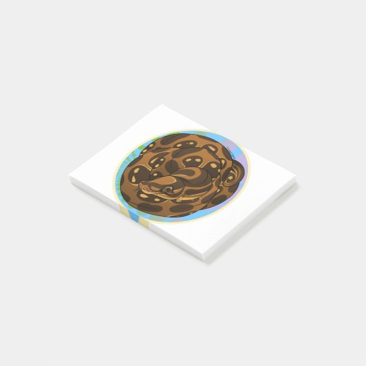 Ball Python Circle Post-it® Notes (Schuin)