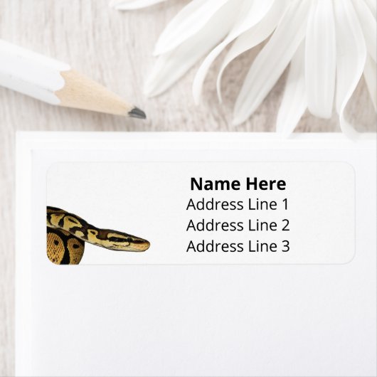 Ball Python Pet Snake Retouradres Etiket (Insitu)