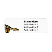 Ball Python Pet Snake Retouradres Etiket (Voorkant)