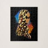 Ball Python Rainbow Color Watercolor Jigsaw Puzzle (Vertical)