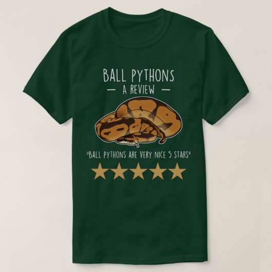 Ball Python Review T-shirt (Design voorkant)