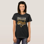 Ball Python slang Pun Baller Reptile T-shirt (Voorkant volledig)