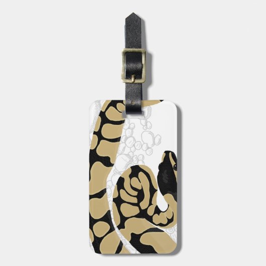 Ball Python Snake Bagagelabel (Voorkant verticaal)