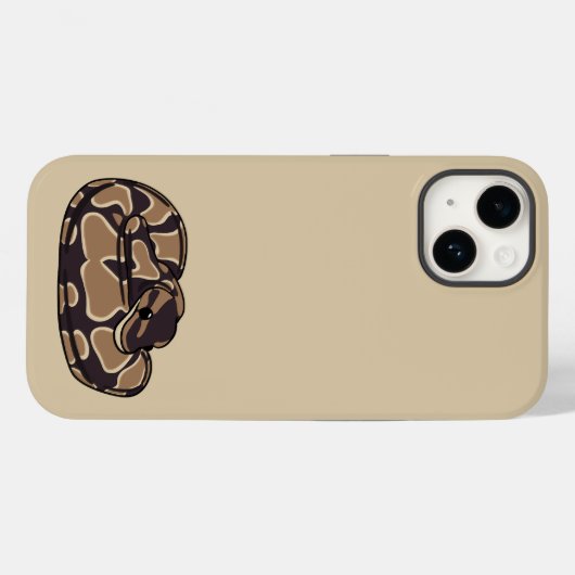 Ball Python Snake, Brown and Tan Illustrated Case-Mate iPhone Case (Achterkant (horizontaal))