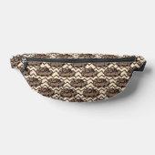 Ball Python Snake, Brown and Tan Illustrated Heuptasje (Liggend)