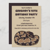 Ball Python Snake, Brown and Tan Personalized Kaart (Voorkant / Achterkant)