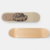 Ball Python Snake, Brown and Tan Personalized Skateboard (Horizontaal)