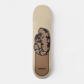 Ball Python Snake, Brown and Tan Personalized Skateboard (Voorkant)
