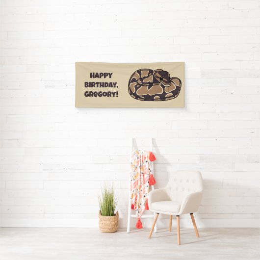 Ball Python Snake, Brown and Tan Personalized Spandoek (Insitu)