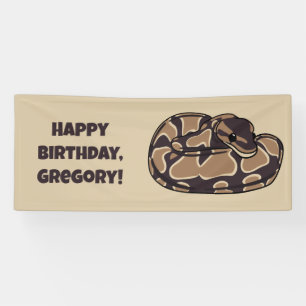 Ball Python Snake, Brown and Tan Personalized Spandoek