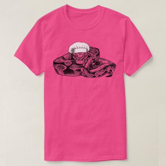 Ball Python Snake Cook Chef Funny Cooking T-shirt (Design voorkant)