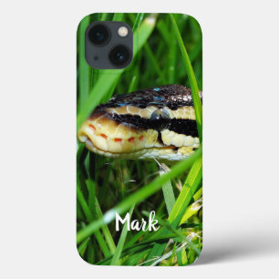 Ball Python Snake in the Grass iPhone 13 Hoesje