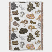 Ball Python Snake Morph Pattern Deken (Voorkant Verticaal)