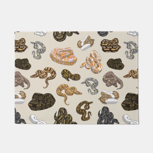 Ball Python Snake Morph Pattern Deurmat (Voorkant)