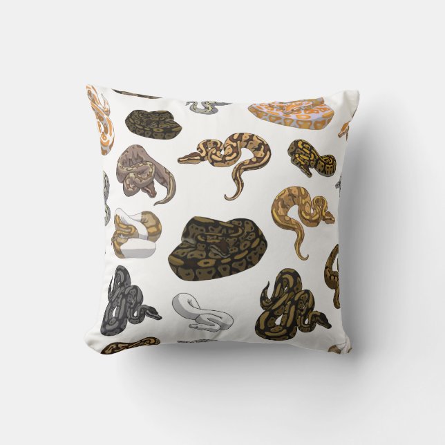 Ball Python Snake Morph Pattern Kussen (Voorkant)